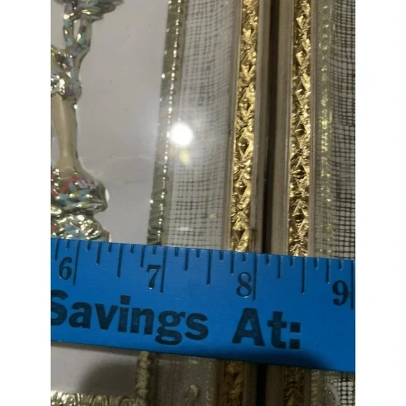 2 Vtg. Mid Century Floral Wall Art Four Seasons METALCRAFT 3D cherub plaques USA - Picture 5 of 6